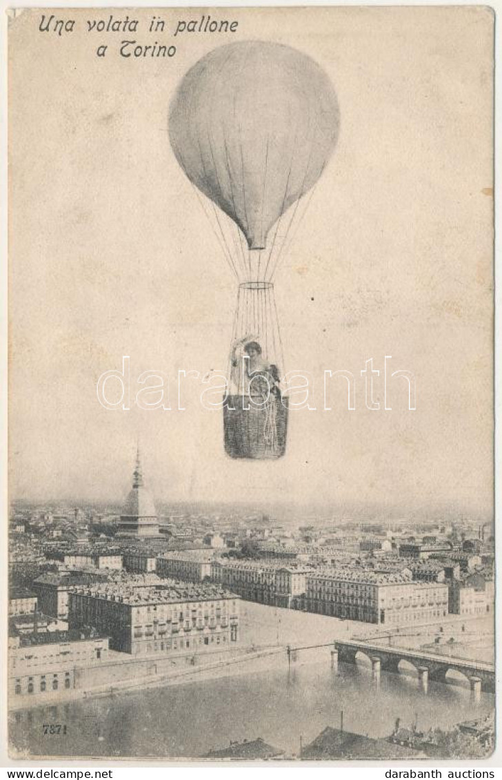 T2/T3 1908 Torino, Turin; Una Volata In Pallone / Montage With Balloon (EK) - Unclassified