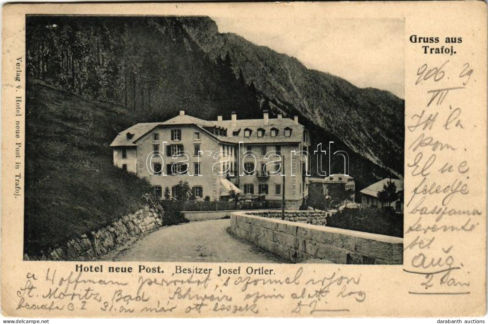 T3 1906 Trafoi (Stelvio, Stilfs; Südtirol); Hotel Neue Post (Besitzer Josef Ortler) (EB) - Ohne Zuordnung