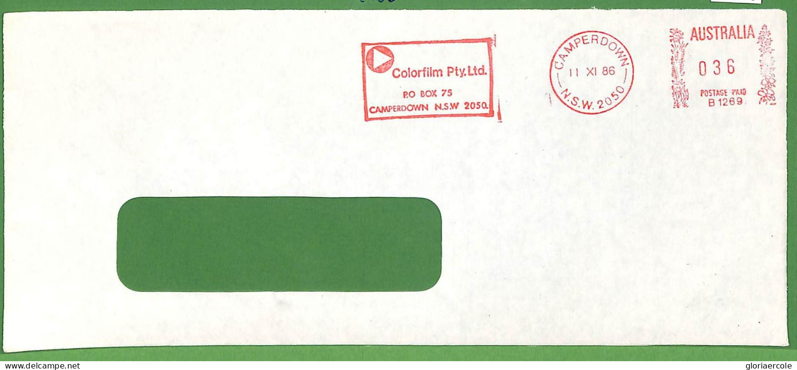 ZA1565 - AUSTRALIA - POSTAL HISTORY - Mechanical Postmark FILM Communication 1986 - FRONT - Marcofilie