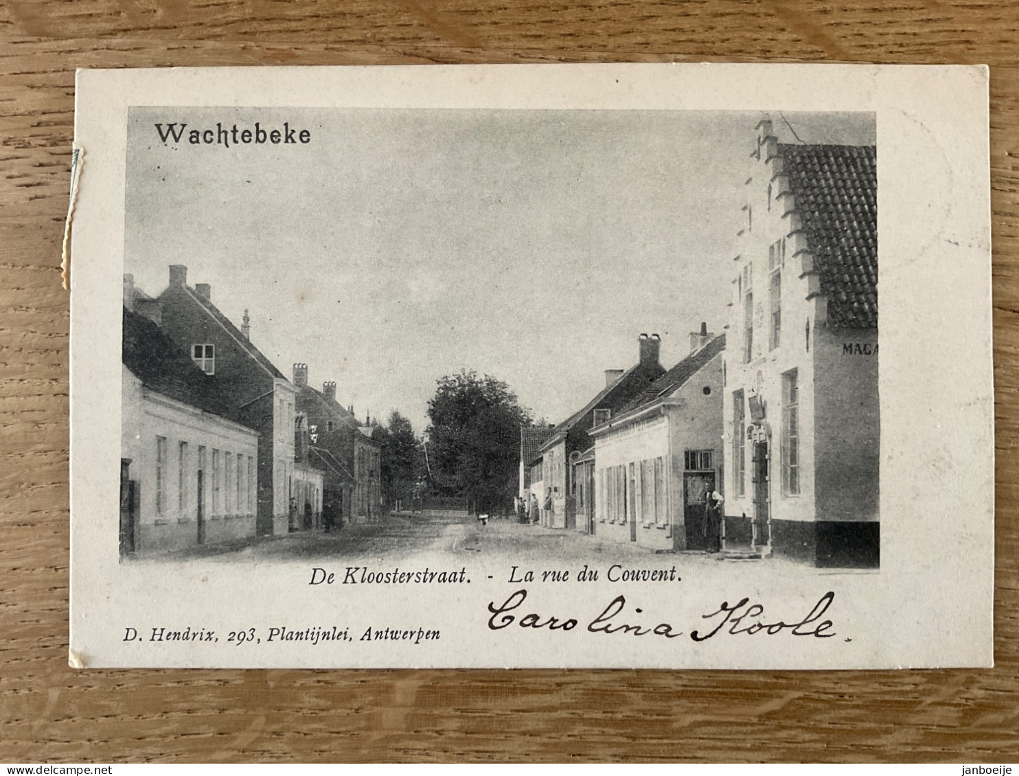 Wachtebeke - De Kloosterstraat. Gelopen Kaart 1901 - Wachtebeke