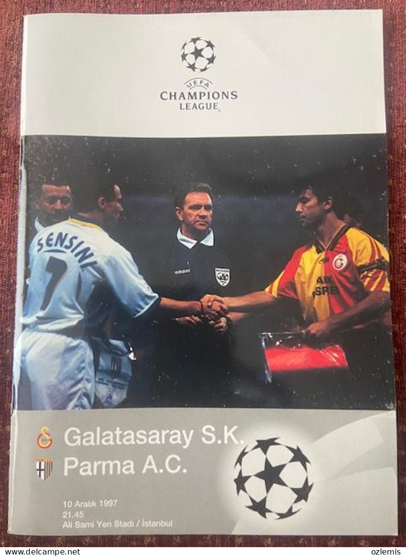 GALATASARAY ,PARMA   ,CHAMPIONS LEAGUE   ,MATCH SCHEDULE 1997 - Boeken