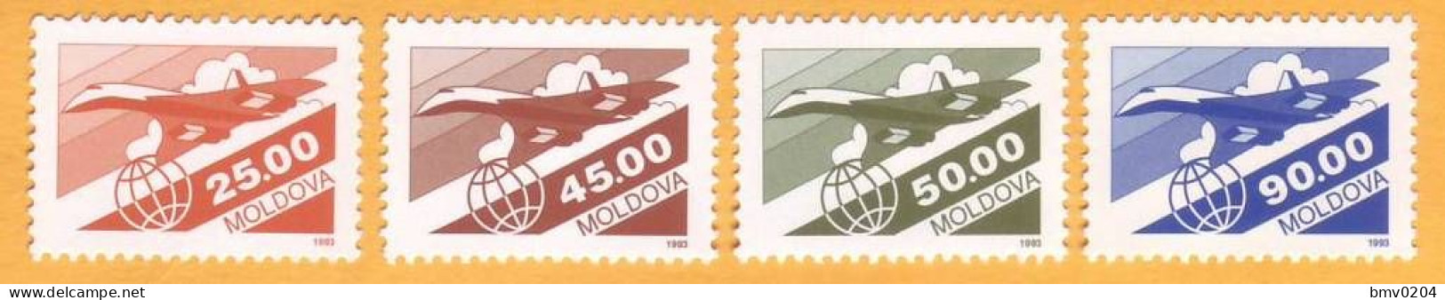 1993 Moldova Moldavie Moldau Mint Aircraft. Tu-144, Airmail. - Vliegtuigen