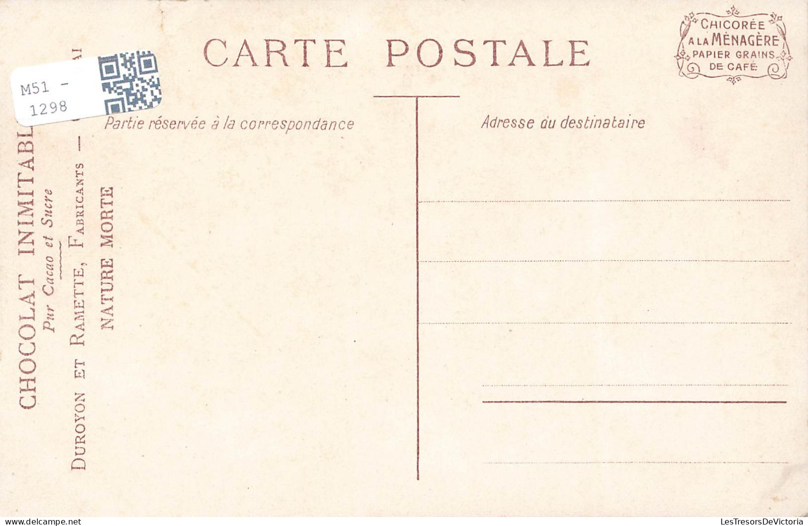 RECETTES - CUISINE - Omar - Huitre - Citron - Carte Postale Ancienne - Recepten (kook)