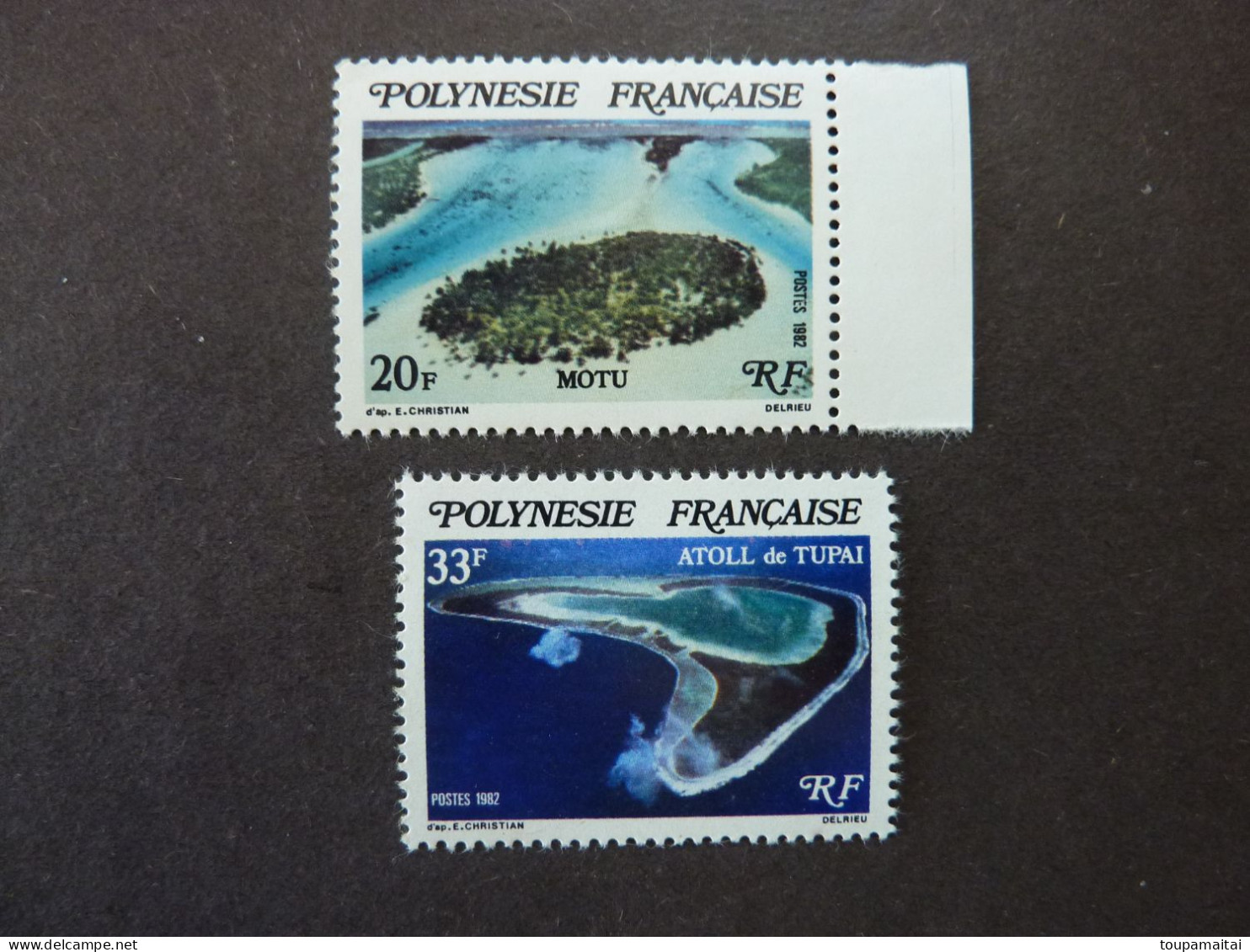 POLYNESIE FRANCAISE, Année 1982, YT N° 186 Et 187 Neufs MNH** Motu Et Atoll De Tupai - Nuovi