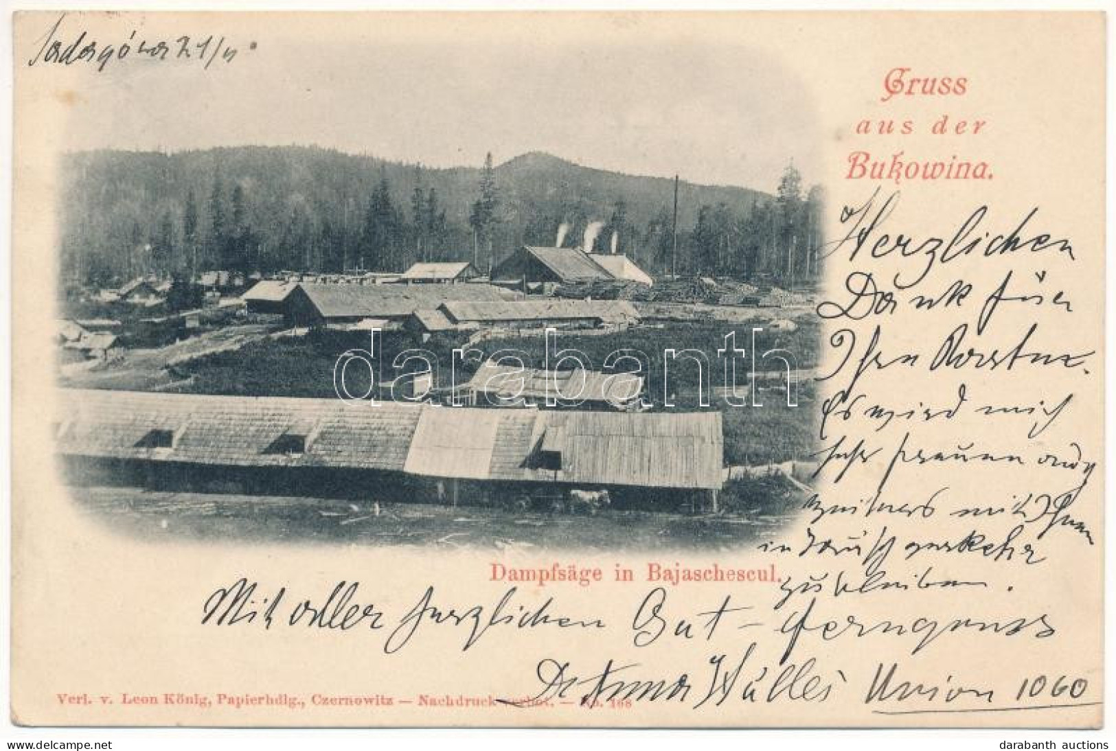 * T2/T3 1899 (Vorläufer) Baiascheskul, Bajascheskul, Bajaschescul (Campulung Moldovenesc, Kimpolung; Bukovina, Bucovina, - Non Classés