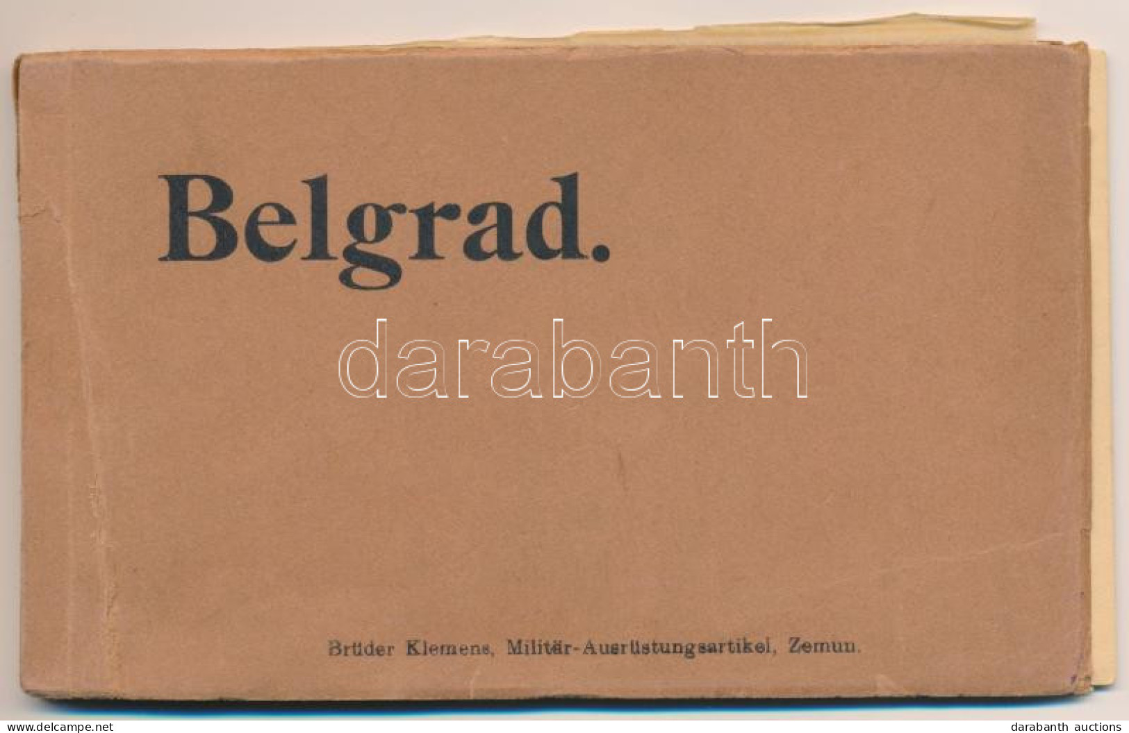 ** Belgrade. Brüder Klemens Militär-Ausrüstungsartikel, Zemun - Pre-1945 Postcard Booklet With 7 Postcards - Ohne Zuordnung