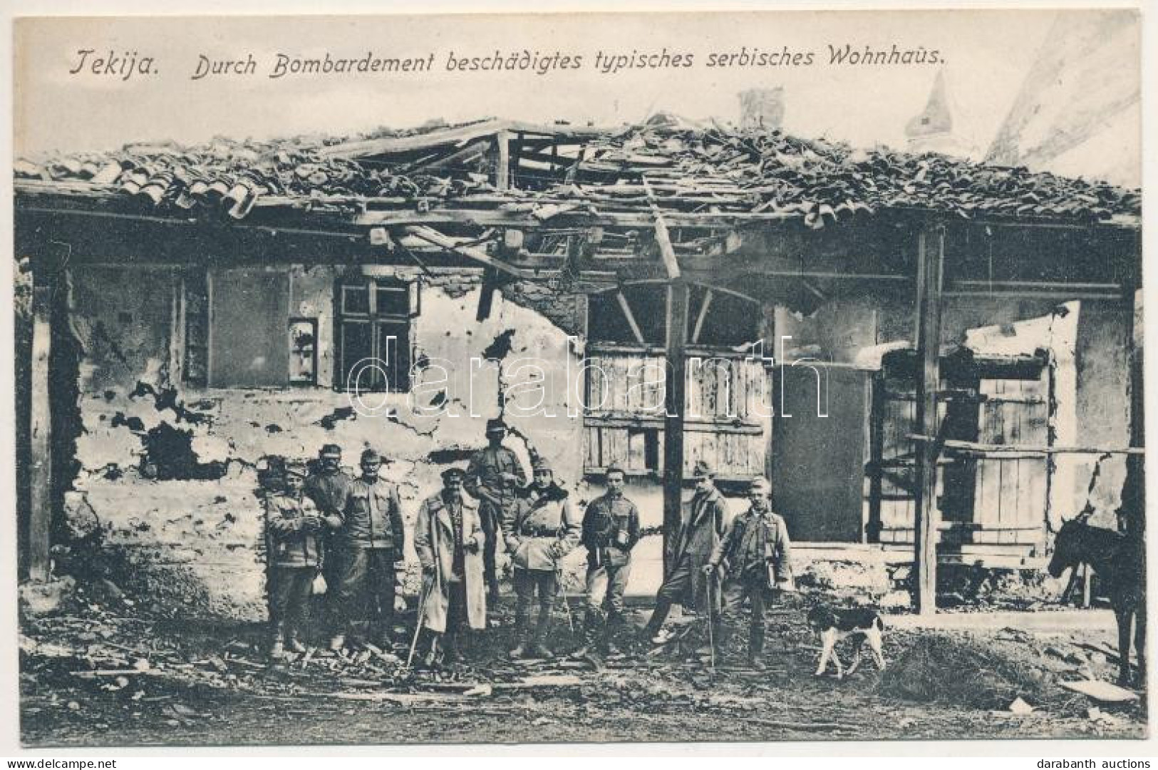 ** T2/T3 Tekija (Kladovo), Durch Bombardement Beschädigtes Typisches Serbisches Wohnhaus / WWI Austro-Hungarian K.u.K. M - Unclassified