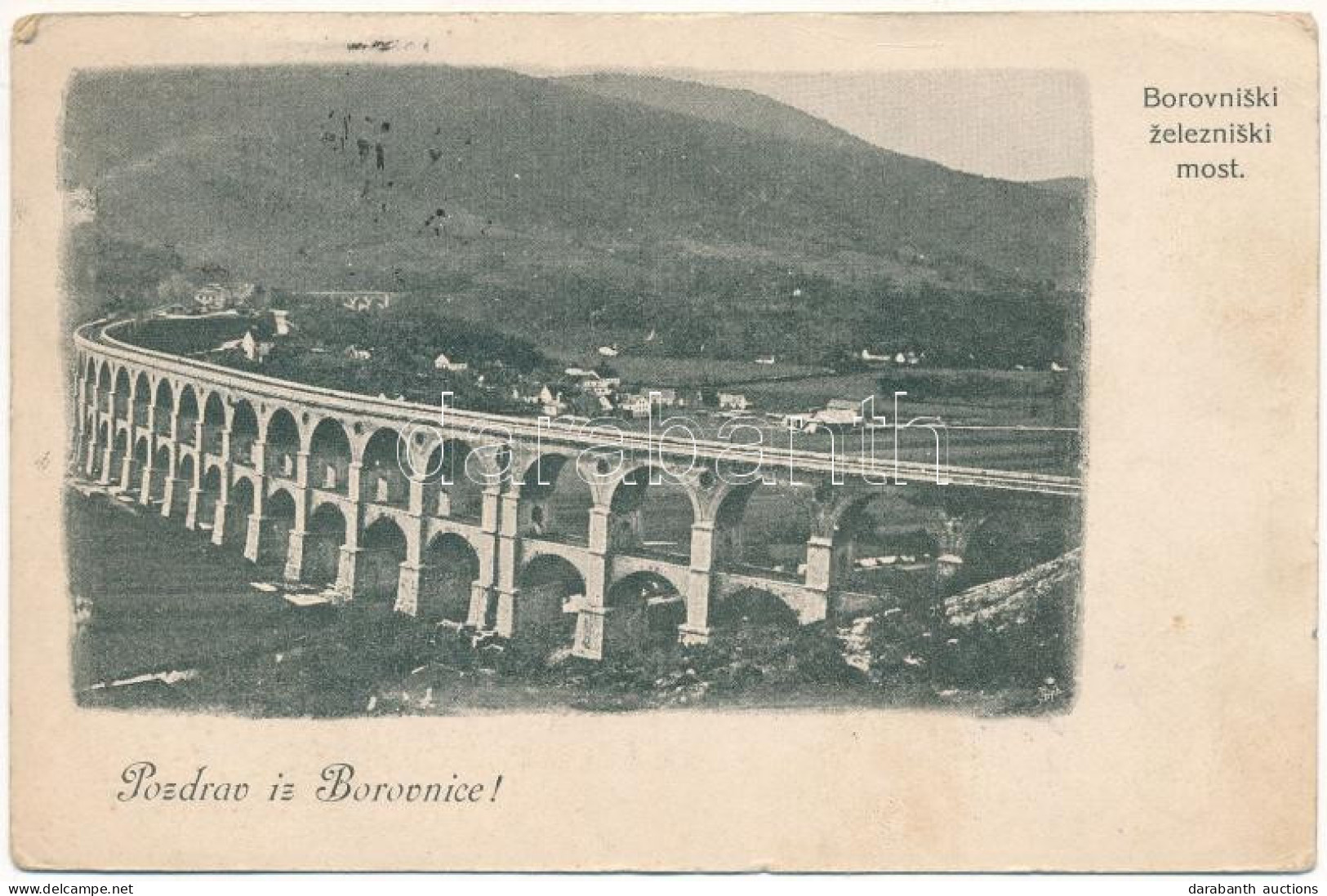 T2/T3 1920 Borovnica, Borovniski Zelezniski Most / Railway Bridge, Viaduct (dismantled By 1950) (EK) - Unclassified