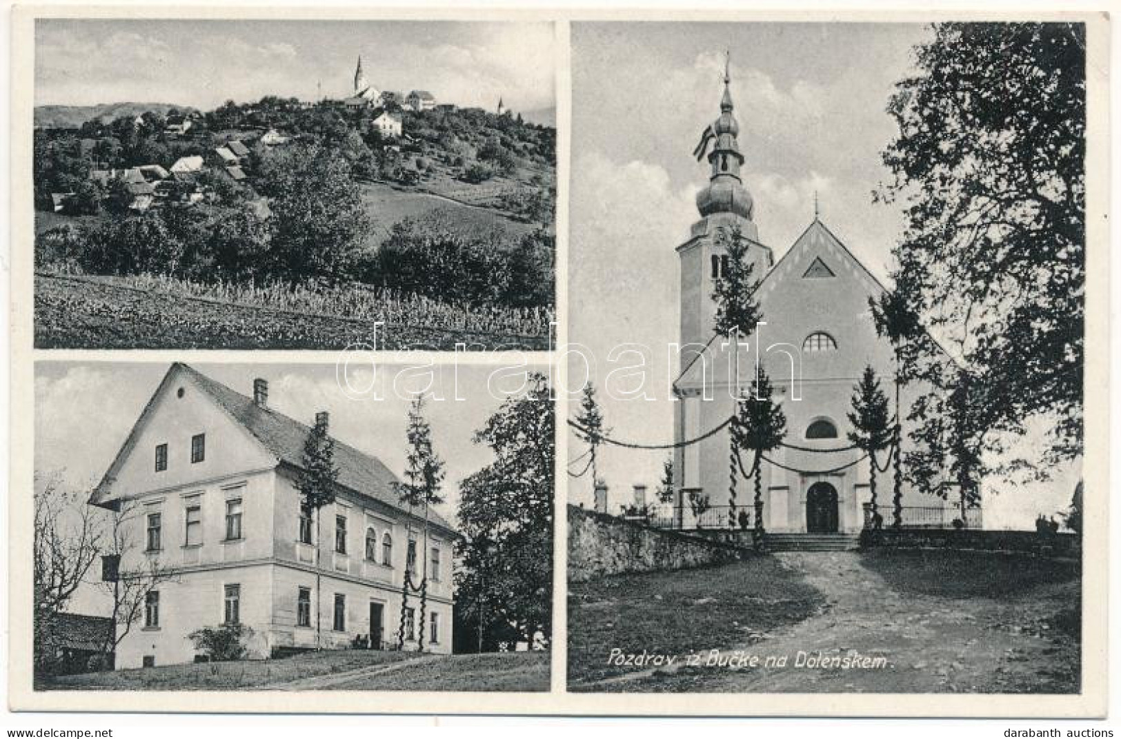 * T2/T3 Bucka Na Dolenjskem, Bucke Na Dolenskem; Church, Hotel (EK) - Non Classés