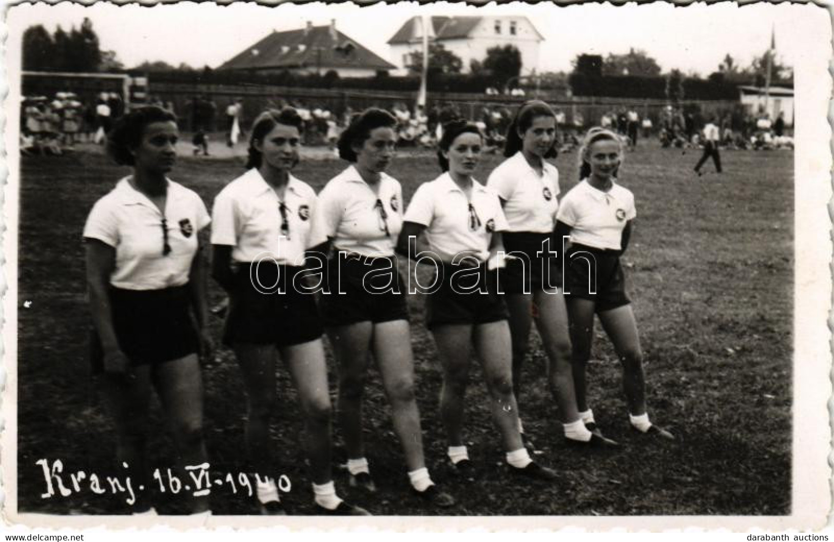 * T1/T2 1940 Kranj, Krainburg; Sport, Girl Football Players (?). Photo - Zonder Classificatie