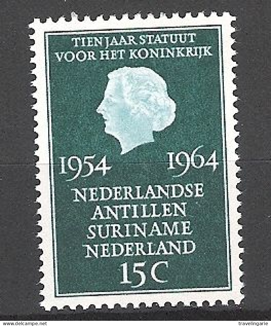 Netherlands 1964 10th Anniversary Of The Charter Of The Kingdom  NVPH 835 Yvert 809 MNH ** - Ungebraucht