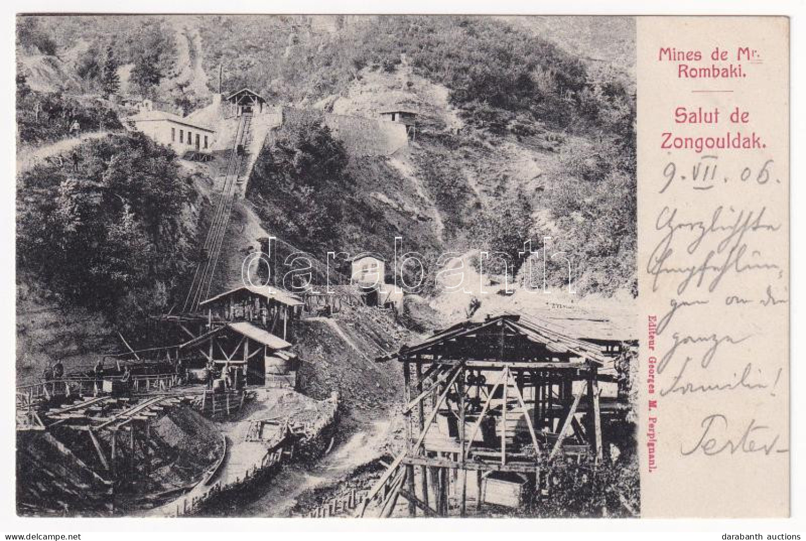 T2 1906 Zonguldak, Zongouldak; Mines De Mr. Rombaki / Mine, Industrail Railway. Edit. Georges M. Perpignani - Ohne Zuordnung
