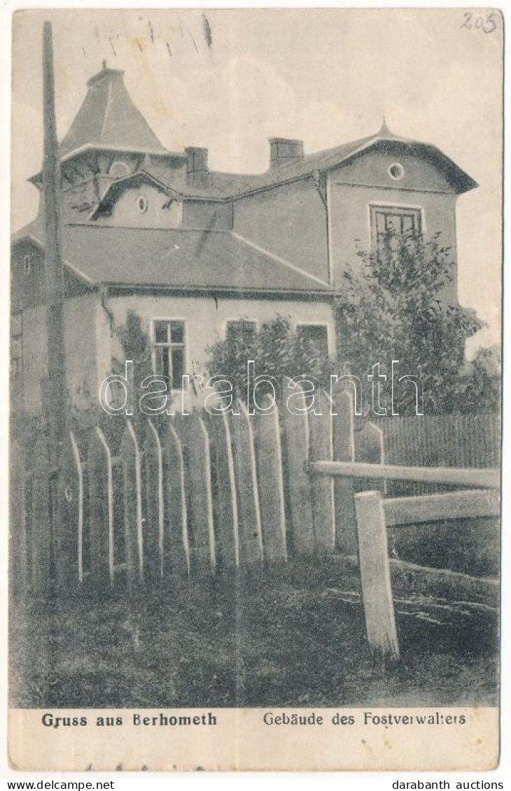T2/T3 1915 Berehomet, Berhomet Pe Siret, Berhometh (Bukovina, Bucovina, Bukowina); Gebäude Des Fostverwalters / Forest M - Ohne Zuordnung