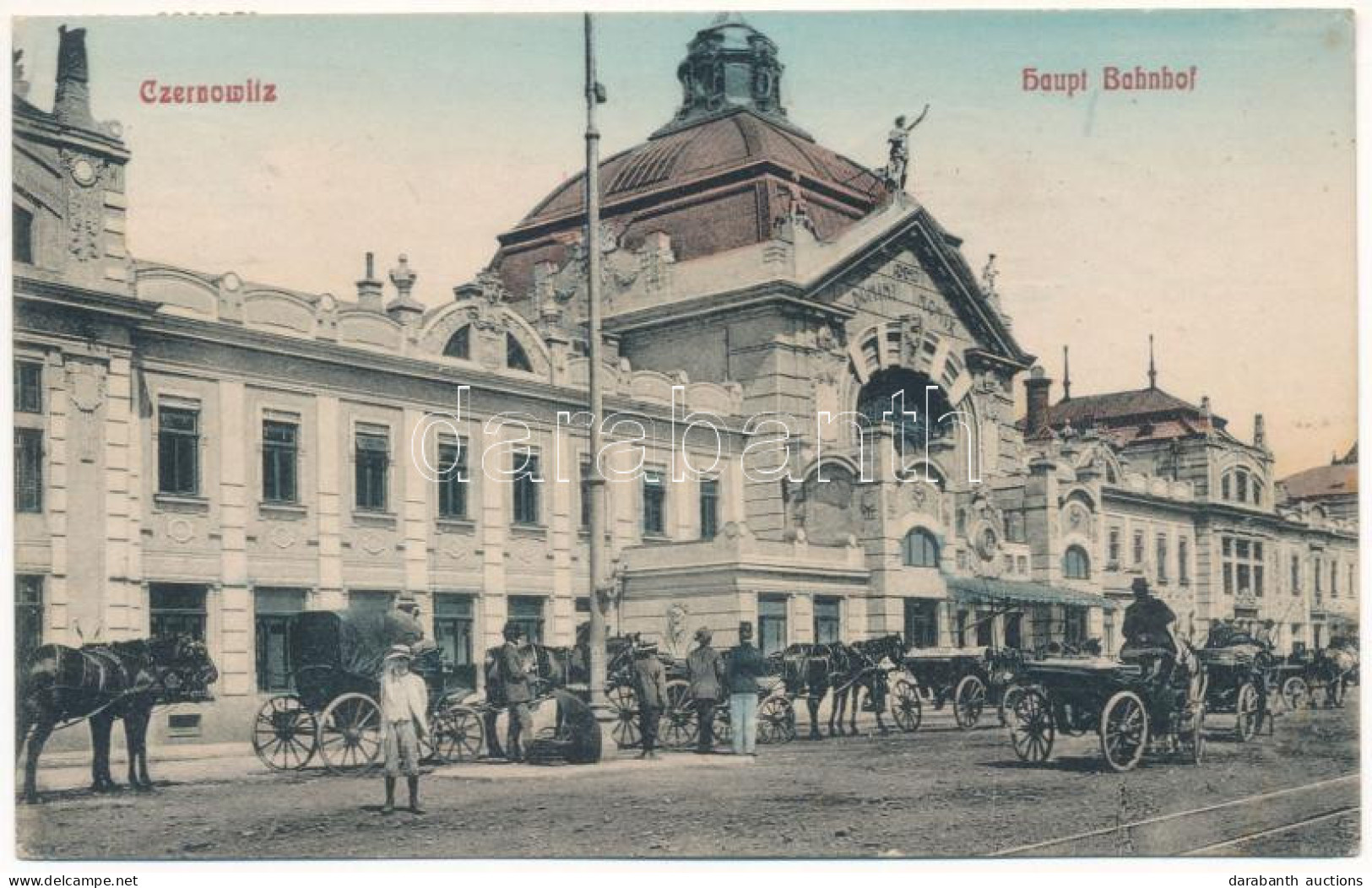 T2/T3 1913 Chernivtsi, Czernowitz, Cernauti, Csernyivci (Bukovina, Bucovina, Bukowina); Hauptbahnhof / Railway Station,  - Ohne Zuordnung