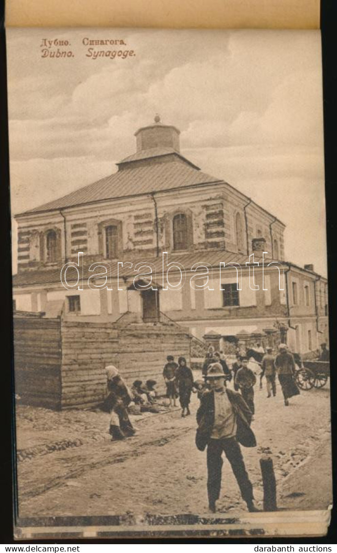 ** Dubno - Pre-1945 Booklet With 10 Postcards In Mixed Quality: School, Street, Church, Shops, Post Office, Monastery, C - Ohne Zuordnung