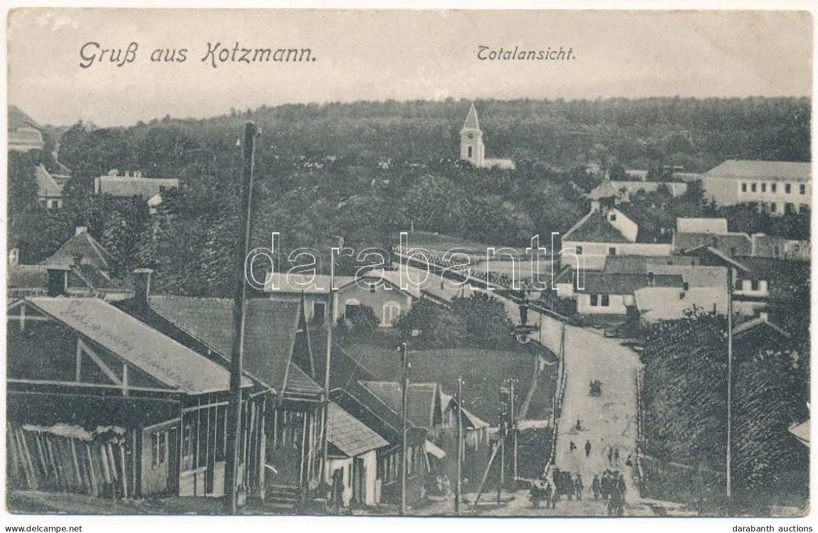 T2/T3 1917 Kitsman, Kotzmann (Bukovina, Bukowina); Totalansicht + "K.u.k. Etappen-Bezirkskommando" (EK) - Zonder Classificatie