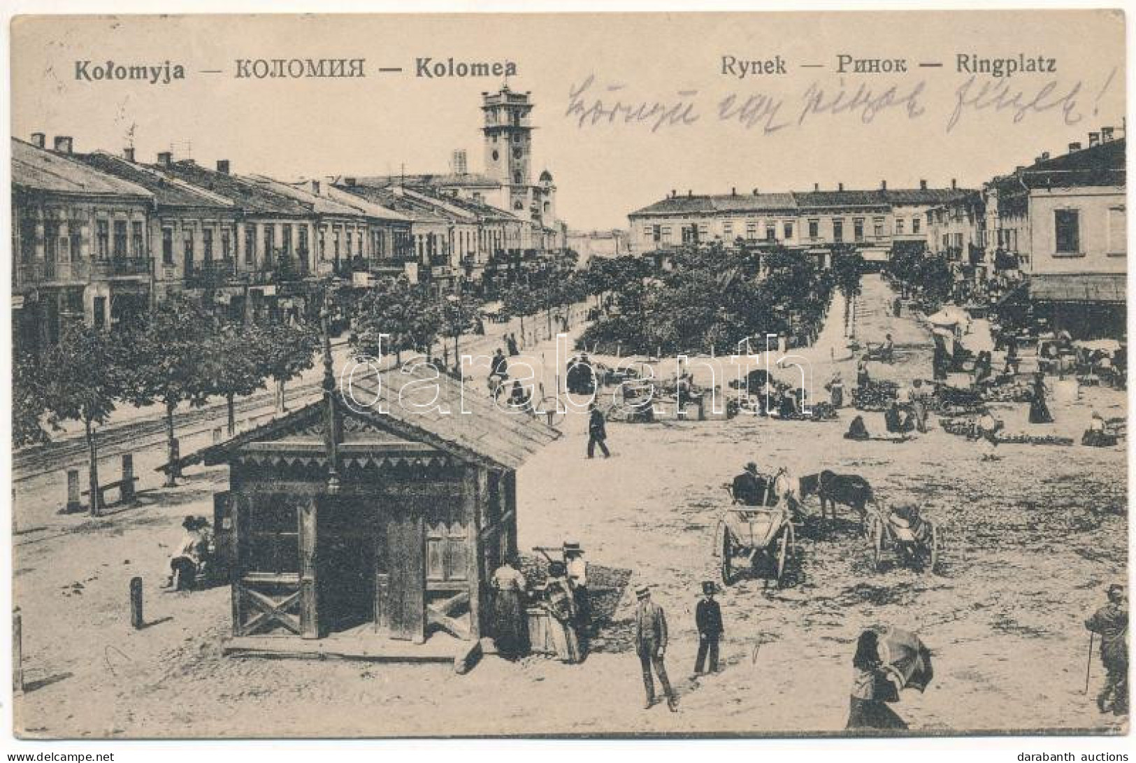 T2/T3 1916 Kolomyia, Kolomyja, Kolomyya, Kolomea; Rynek / Ringplatz / Market Square (EK) - Ohne Zuordnung