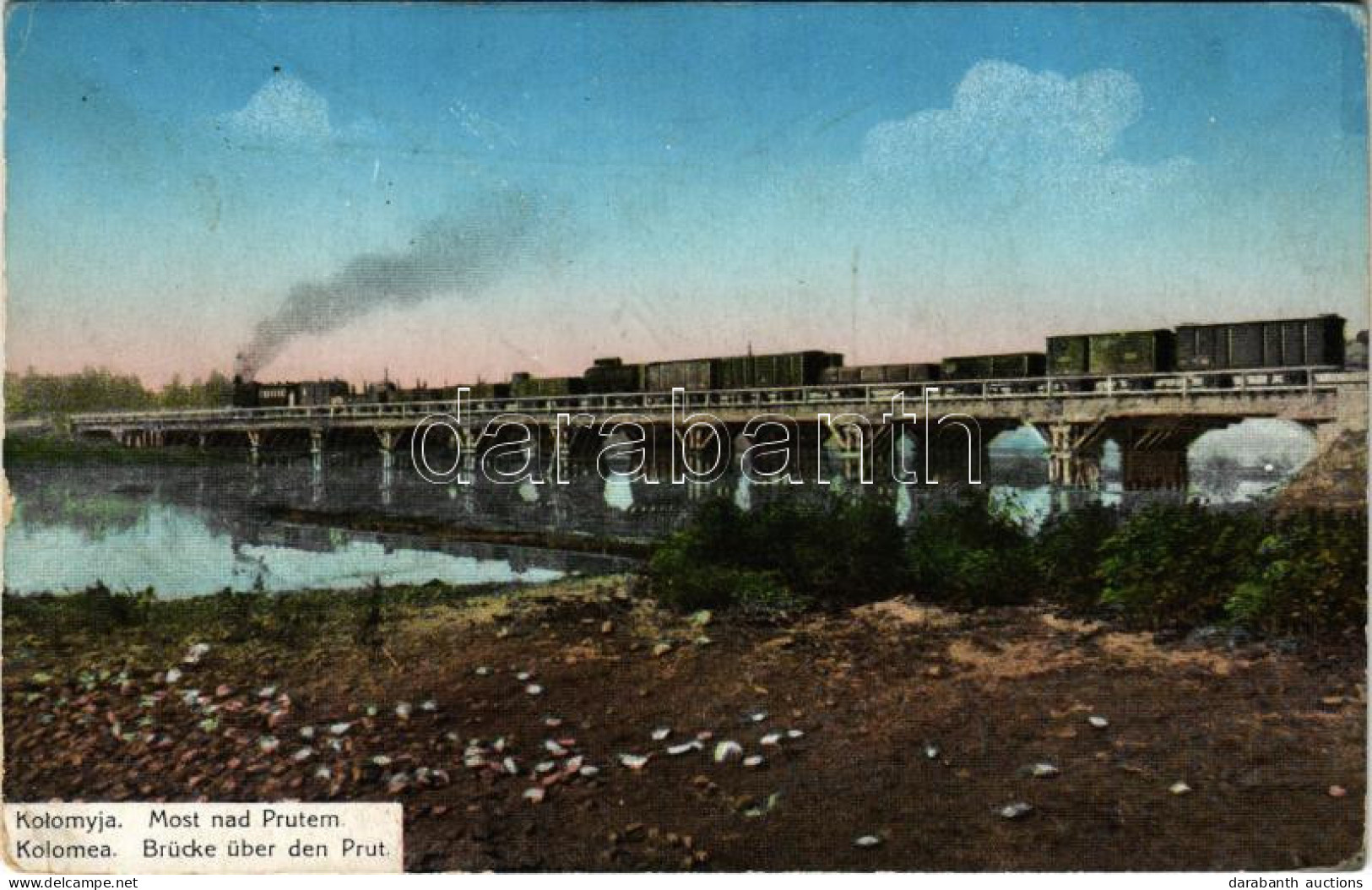 T2/T3 1915 Kolomyia, Kolomyja, Kolomyya, Kolomea; Most Nad Prutem / Brücke über Den Prut / Railway Bridge With Train, Lo - Non Classés