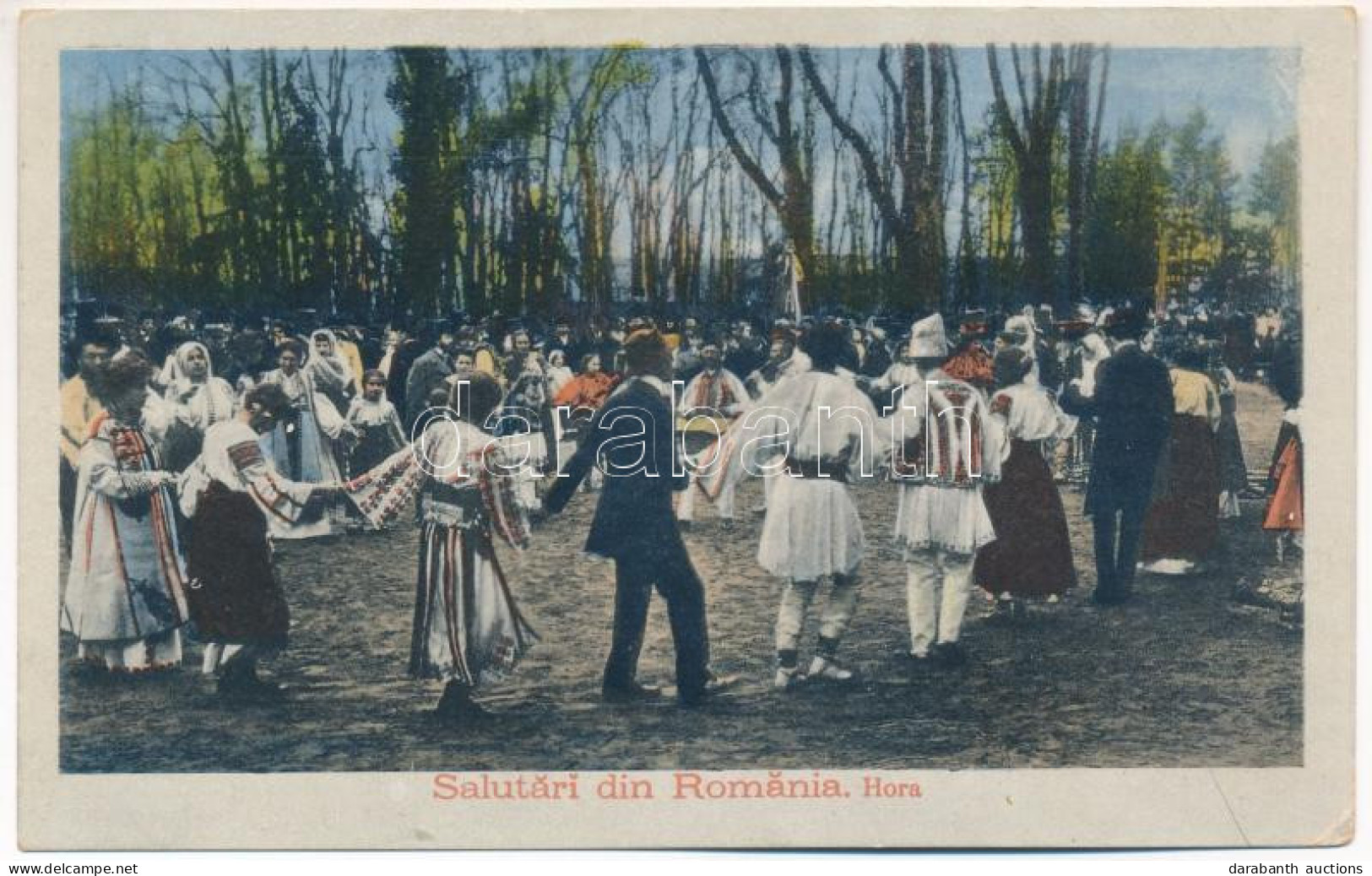 T2/T3 1918 Salutari Din Romania. Hora / Román Körtánc / Romanian Folklore, Traditional Dance (kis Szakadás / Small Tear) - Zonder Classificatie