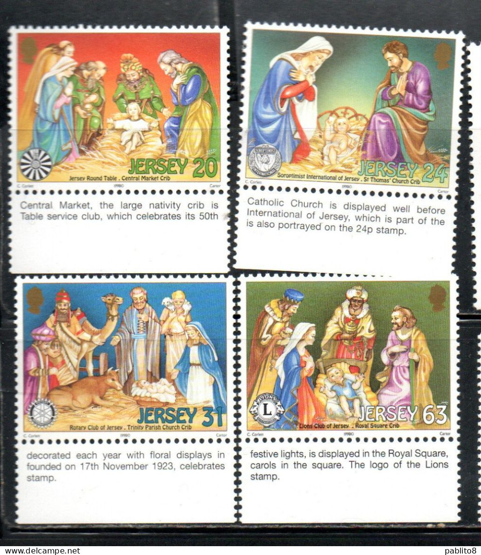 JERSEY 1998 CHRISTMAS NATALE NOEL WEIHNACHTEN NAVIDAD COMPLETE SET SERIE COMPLETA MNH - Jersey