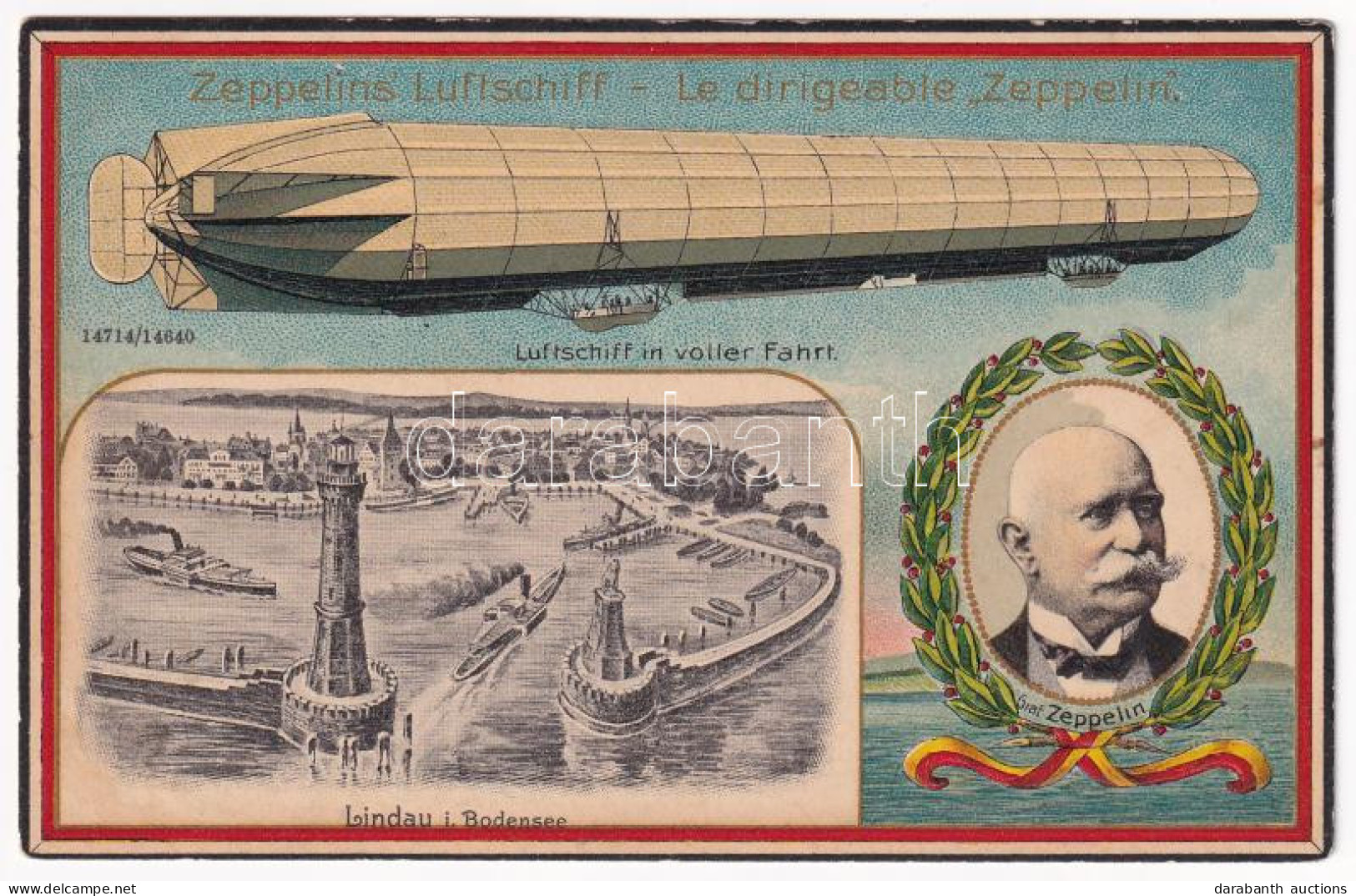 ** T2 Zeppelins' Luftschiff - Le Dirigeable Zeppelin. Luftschiff In Voller Fahrt, Lindau I. Bodensee / Graf Zeppelin, Ze - Non Classés