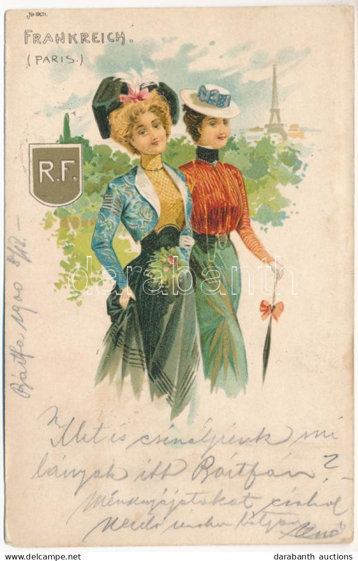T2/T3 1900 Frankreich (Paris) / France. Art Nouveau Litho (fl) - Zonder Classificatie