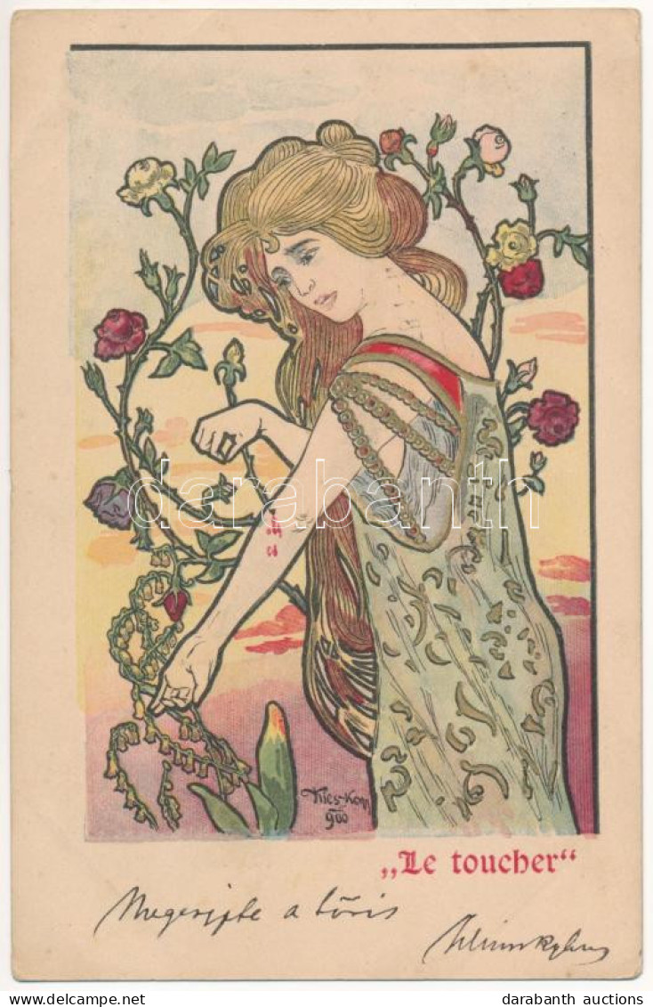 T2/T3 1901 Le Touchet / Touch. Art Nouveau Litho Postcard S: Kieszkow (EK) - Ohne Zuordnung