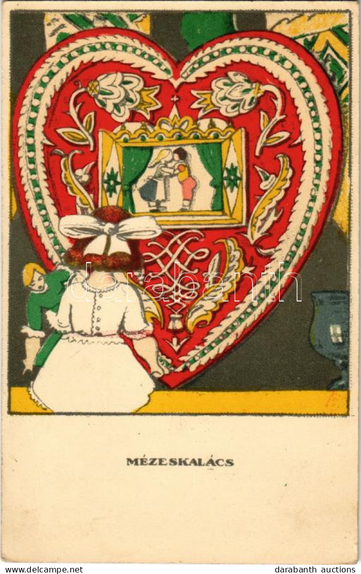 ** T1 Mézeskalács. Egy Jó Kislány Viselt Dolgai Képeslap Sorozat I. Sorozat 5. Szám / Hungarian Art Postcard S: Kozma La - Unclassified