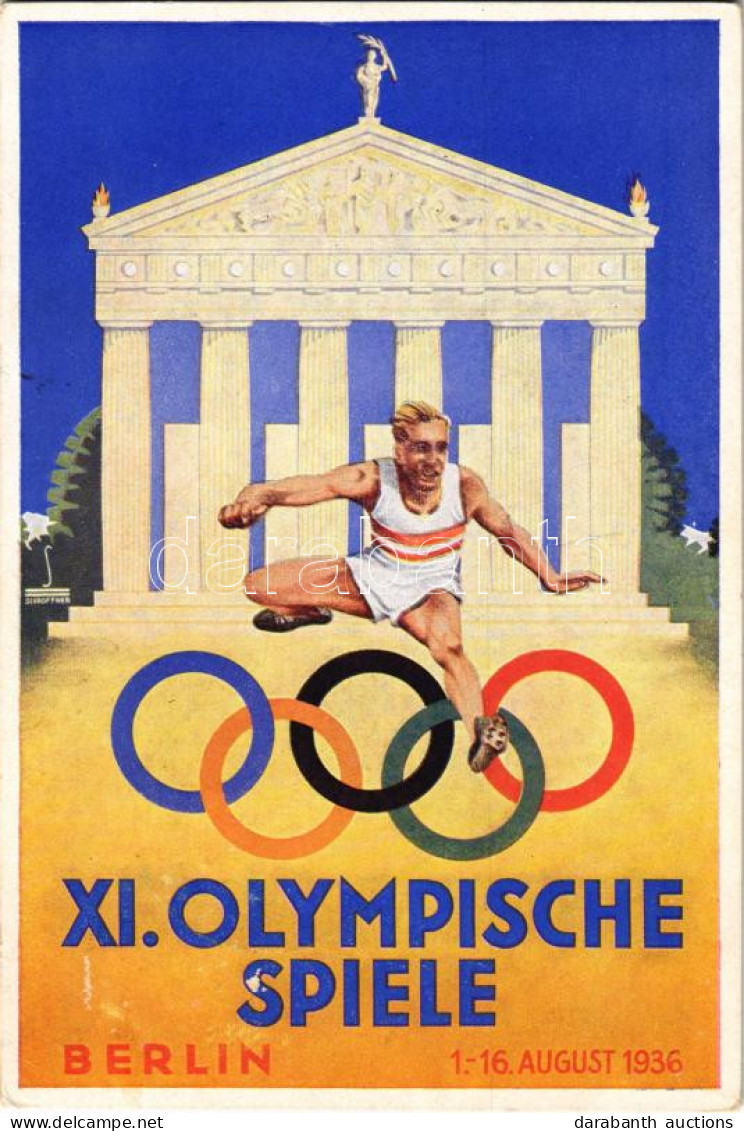 * T2/T3 1936 Berlin XI. Olympische Spiele / 1936. évi Nyári Olimpiai Játékok / 1936 Summer Olympics S: Schroffner + "Ber - Non Classés