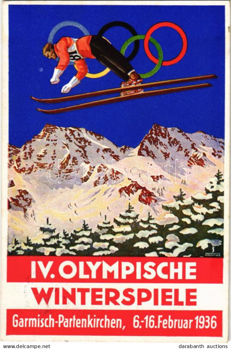 * T2/T3 1936 Garmisch-Partenkirchen IV. Olympische Winterspiele / 1936. évi Téli Olimpiai Játékok / Winter Olympics In G - Ohne Zuordnung