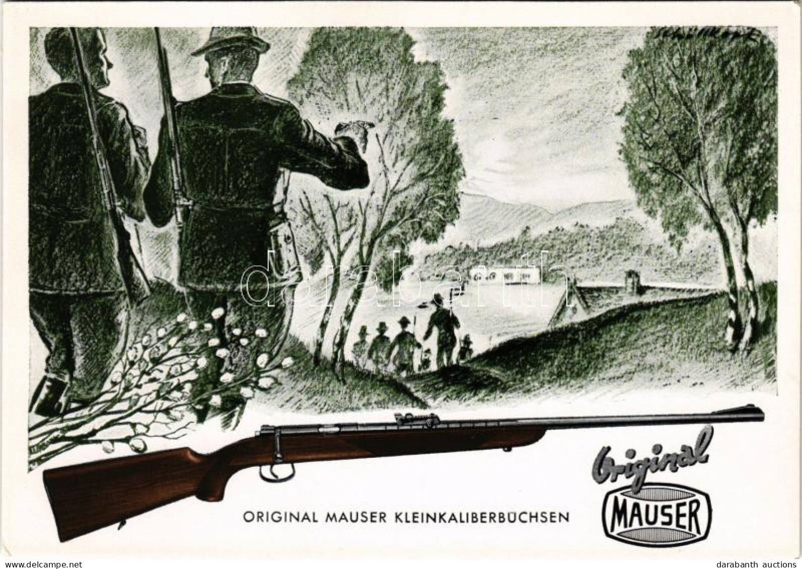 ** T1 Original Mauser Kleinkaliberbüchsen / Német Fegyver Reklám, Vadász Puska / German Small Caliber Rifle Gun Advertis - Unclassified