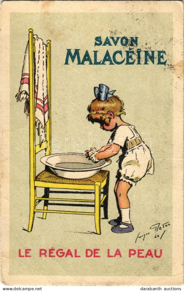 T3 1931 Savon Malacéine - Le Régal De La Peau / Francia Szappan Reklám / French Soap Advertisement S: Georges Redon (fa) - Non Classés