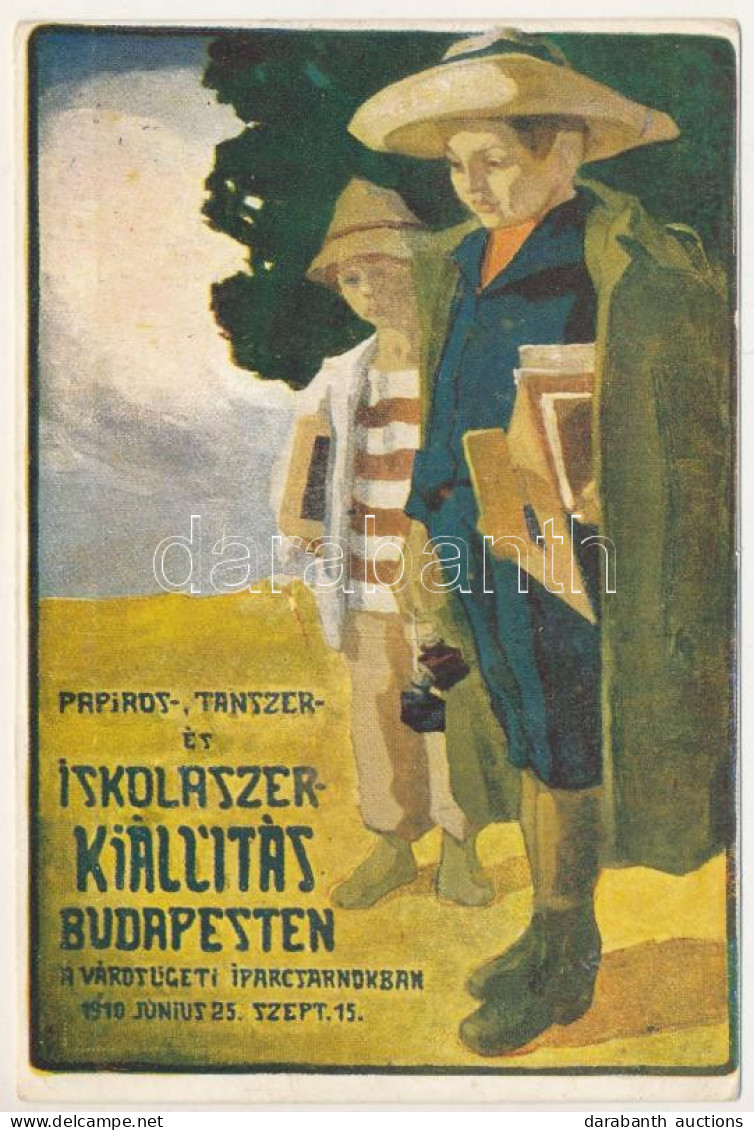 ** T2/T3 1910 Papíros, Tanszer és Iskolaszer Kiállítás Budapesten A Városligeti Iparcsarnokban. Rigler Rt. / Hungarian S - Ohne Zuordnung