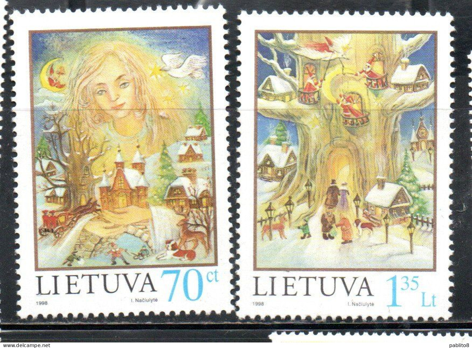 LITHUANIA LITUANIA LIETUVA 1998 CHRISTMAS NATALE NOEL WEIHNACHTEN NAVIDAD COMPLETE SET SERIE COMPLETA MNH - Lituania