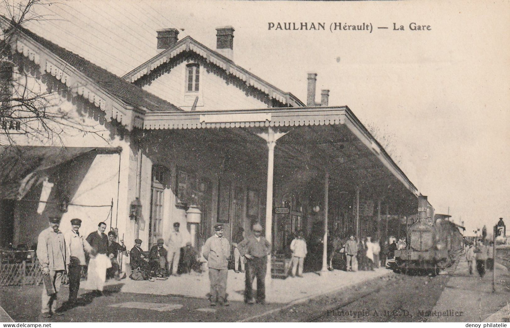 34/ Paulhan - La Gare Avec Train - Carte Neuve Parfait état - Paulhan