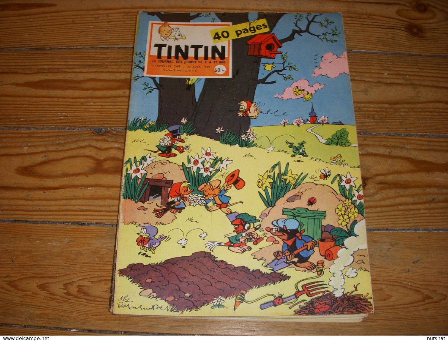 TINTIN 549 30.04.1959 BD BOXE CARPENTIER CAMION BERLIET T100 MARINE L'INTREPIDE - Tintin