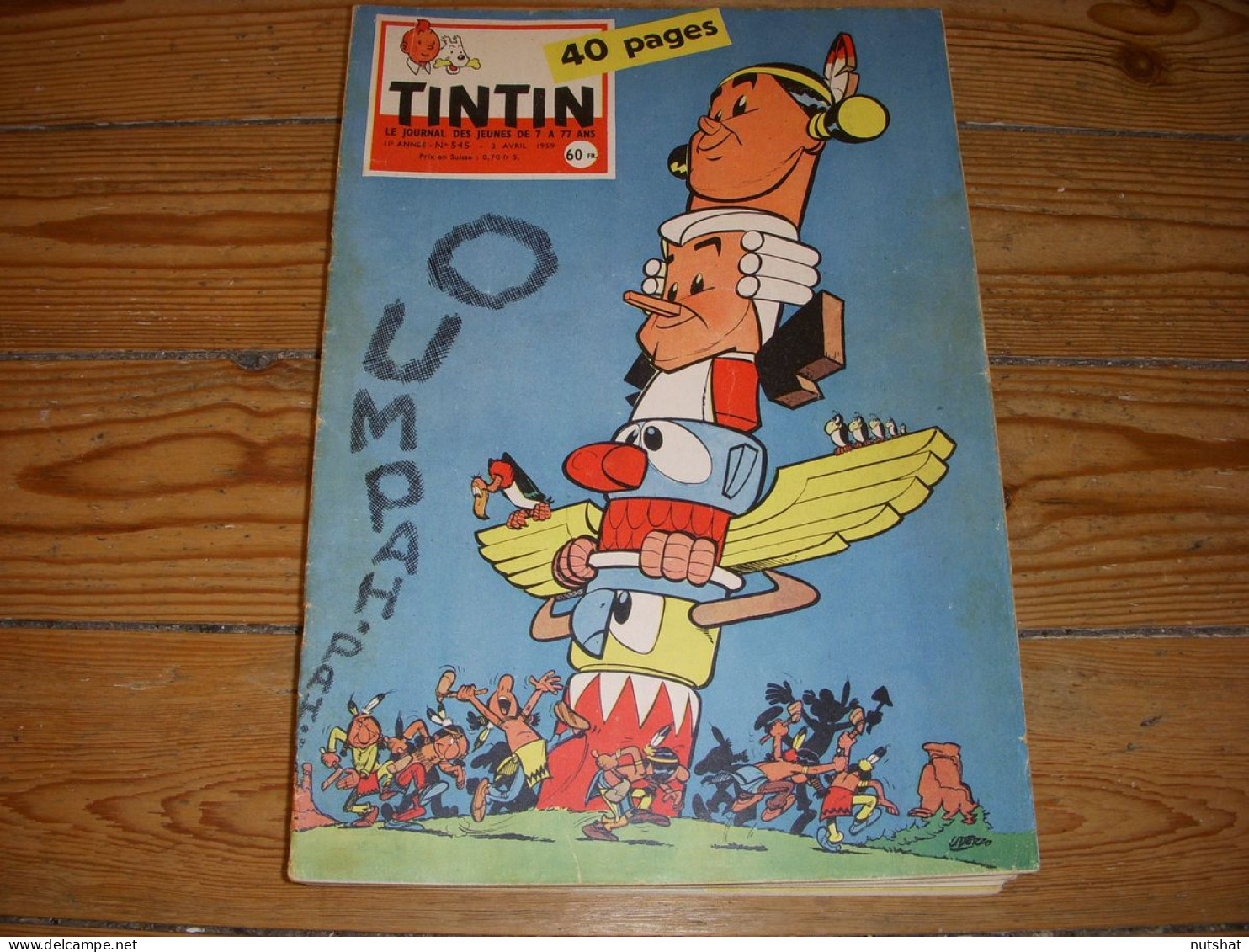 TINTIN 545 02.04.1959 HELICOPTERE SIKORSKY S-55 MARINE ESCORTEUR L'AVENTURE F707 - Tintin