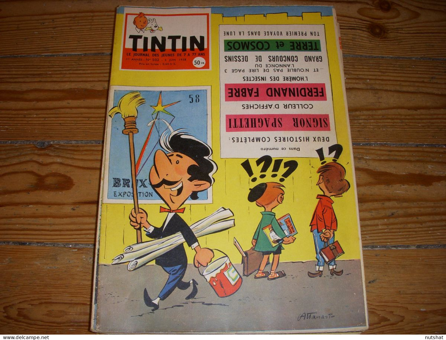 TINTIN 502 05.06.1958 LOURDES HISTOIRE Des 24h Du MANS ERASME ELOGE De La FOLIE - Tintin