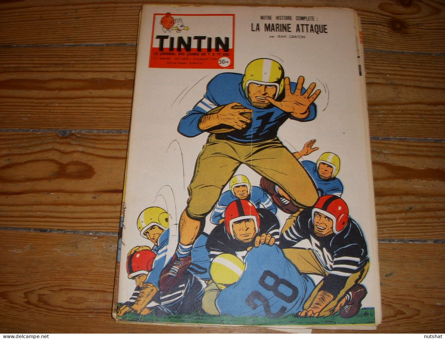 TINTIN 509 24.07.1958 L'AERONAVALE FRANCAISE MOTEURS DIESEL FREGATE TRANSFLUIDE - Tintin