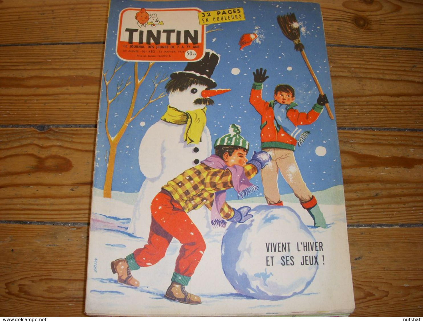 TINTIN 482 16.01.1958 BD Alfred NOBEL NAVIRES ATOMIQUES CLOWN Don SAUNDERS - Tintin
