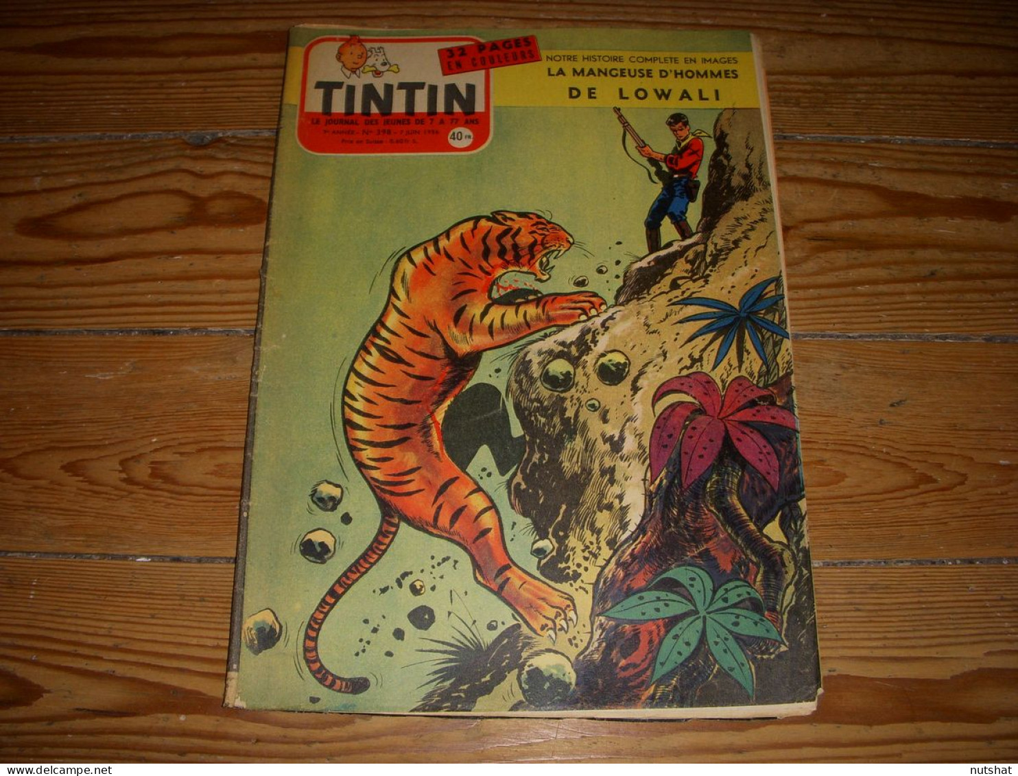 TINTIN 398 07.06.1956 Les BATEAUX A VOILES TRIBU Les MASAIS DRAME A VAHSEL BAY - Tintin