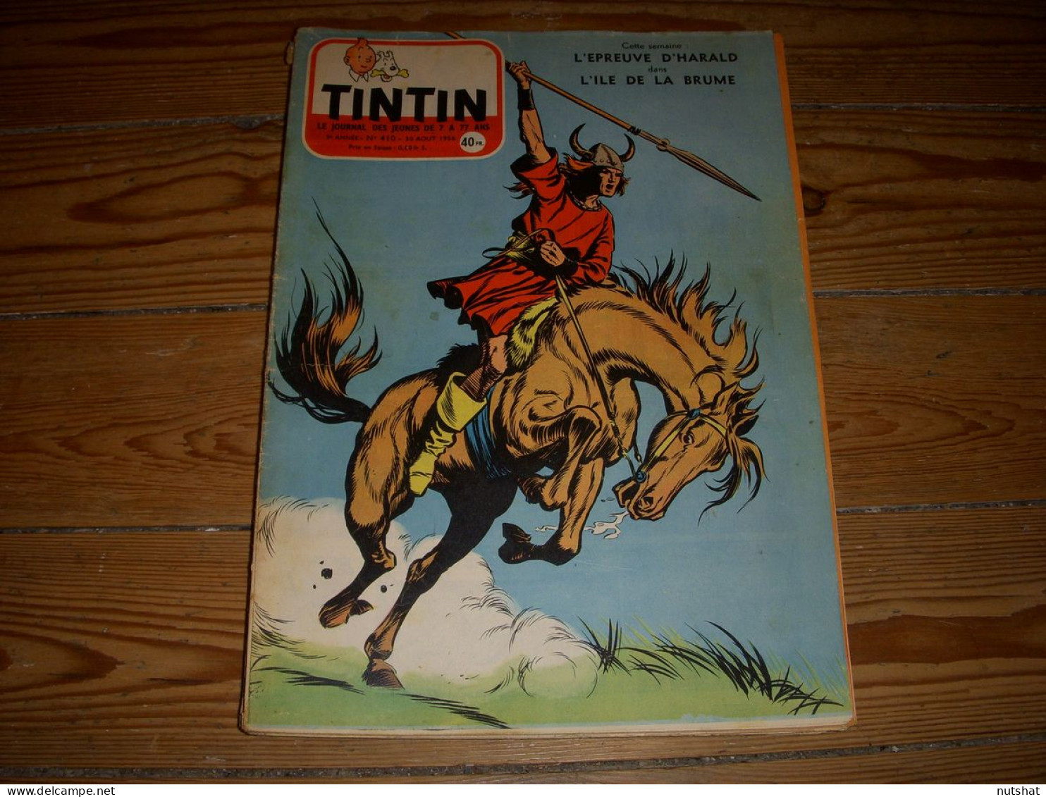 TINTIN 410 30.08.1956 Winston CHURCHILL Le METRO Sur PNEUS BD L'INCONNU Du TdF - Tintin