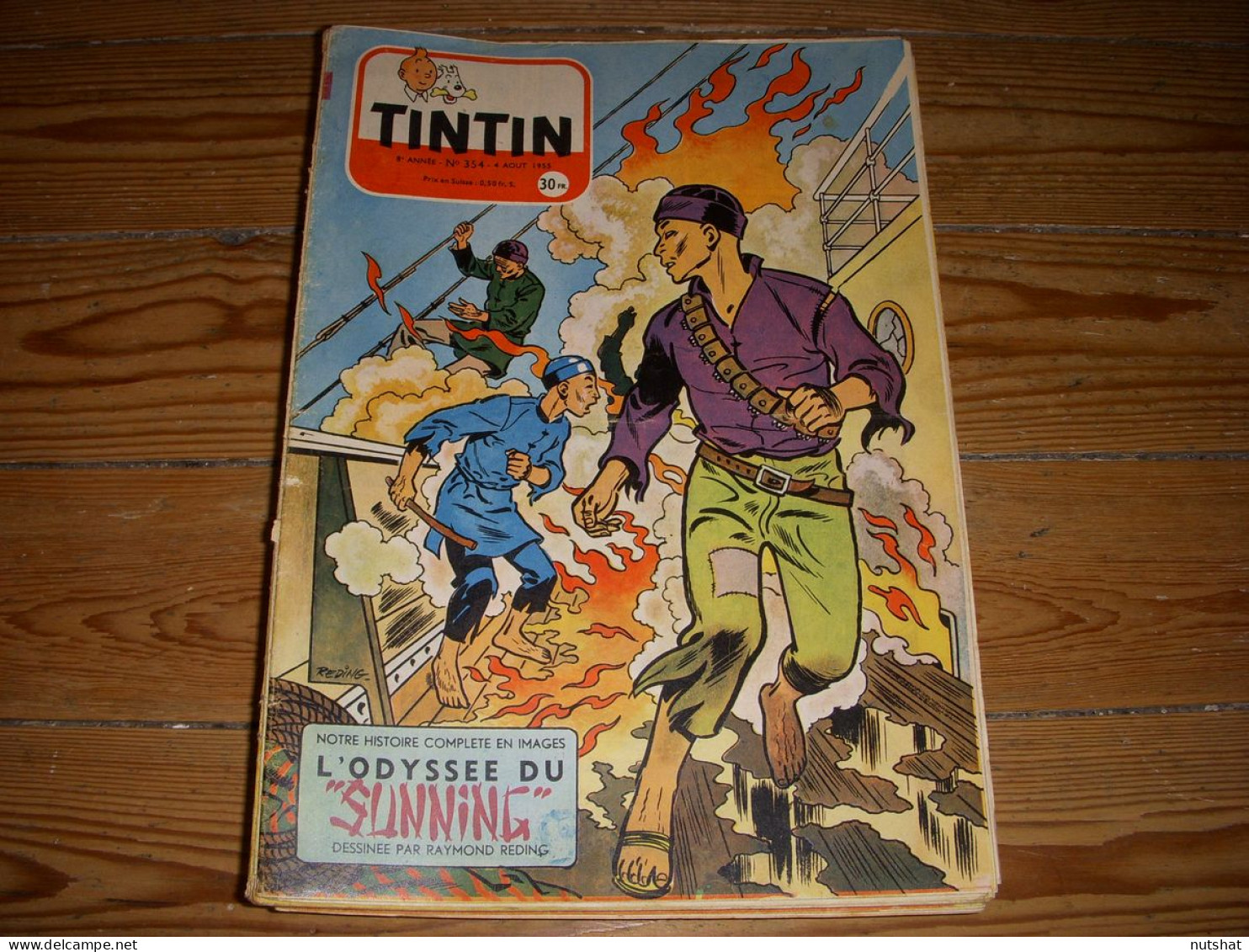 TINTIN 354 04.08.1955 Le COMTE De MONTE CRISTO Le CHEVALIER BLANC De FUNCKEN - Tintin