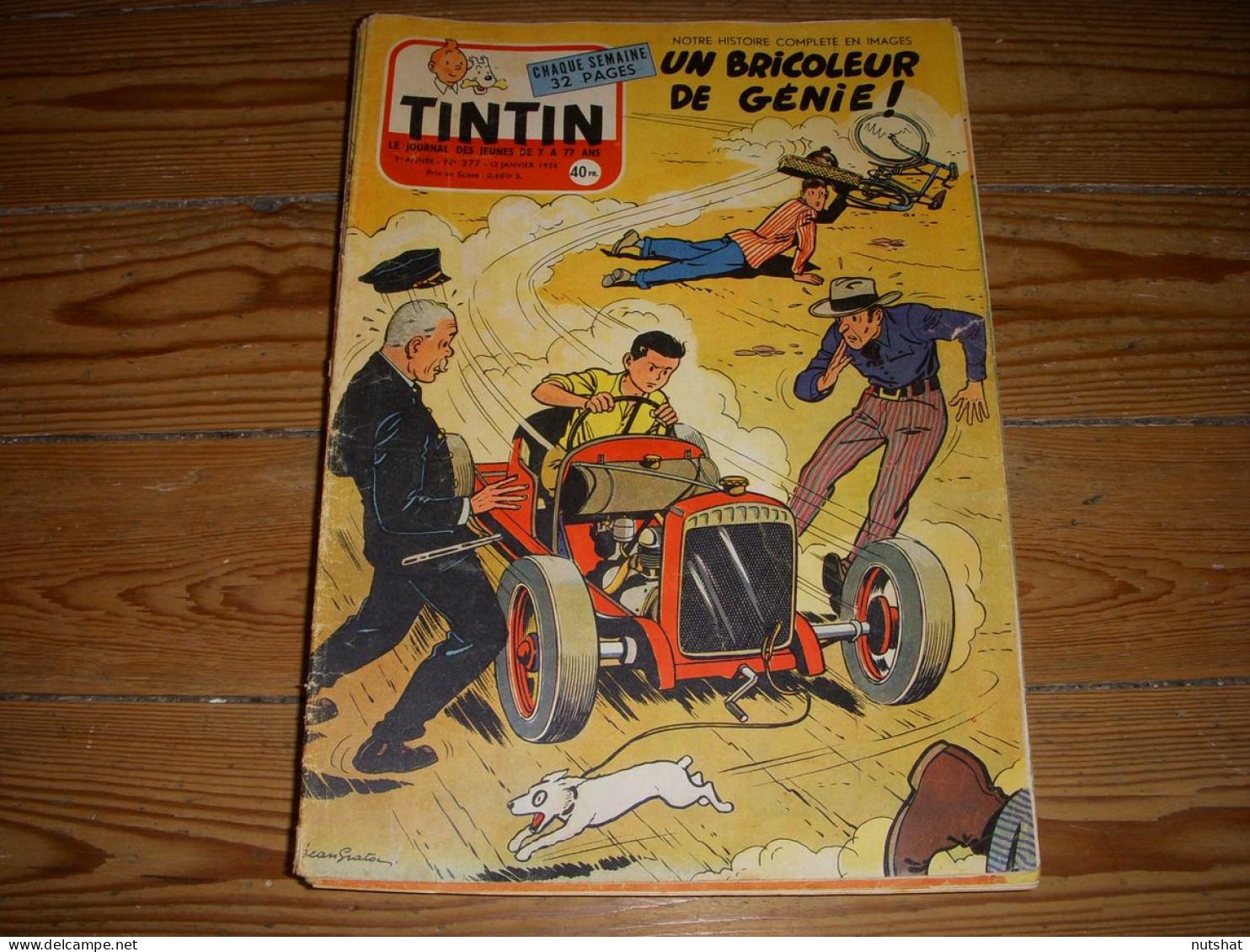 TINTIN 377 12.01.1956 Le CANAL De SUEZ Le CHEVALIER BLANC De Fred FUNCKEN - Tintin