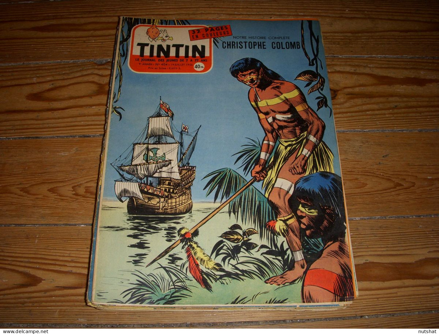 TINTIN 404 19.07.1956 BD L'INCONNU Du TdF De Jean GRATON BD Christophe COLOMB - Tintin