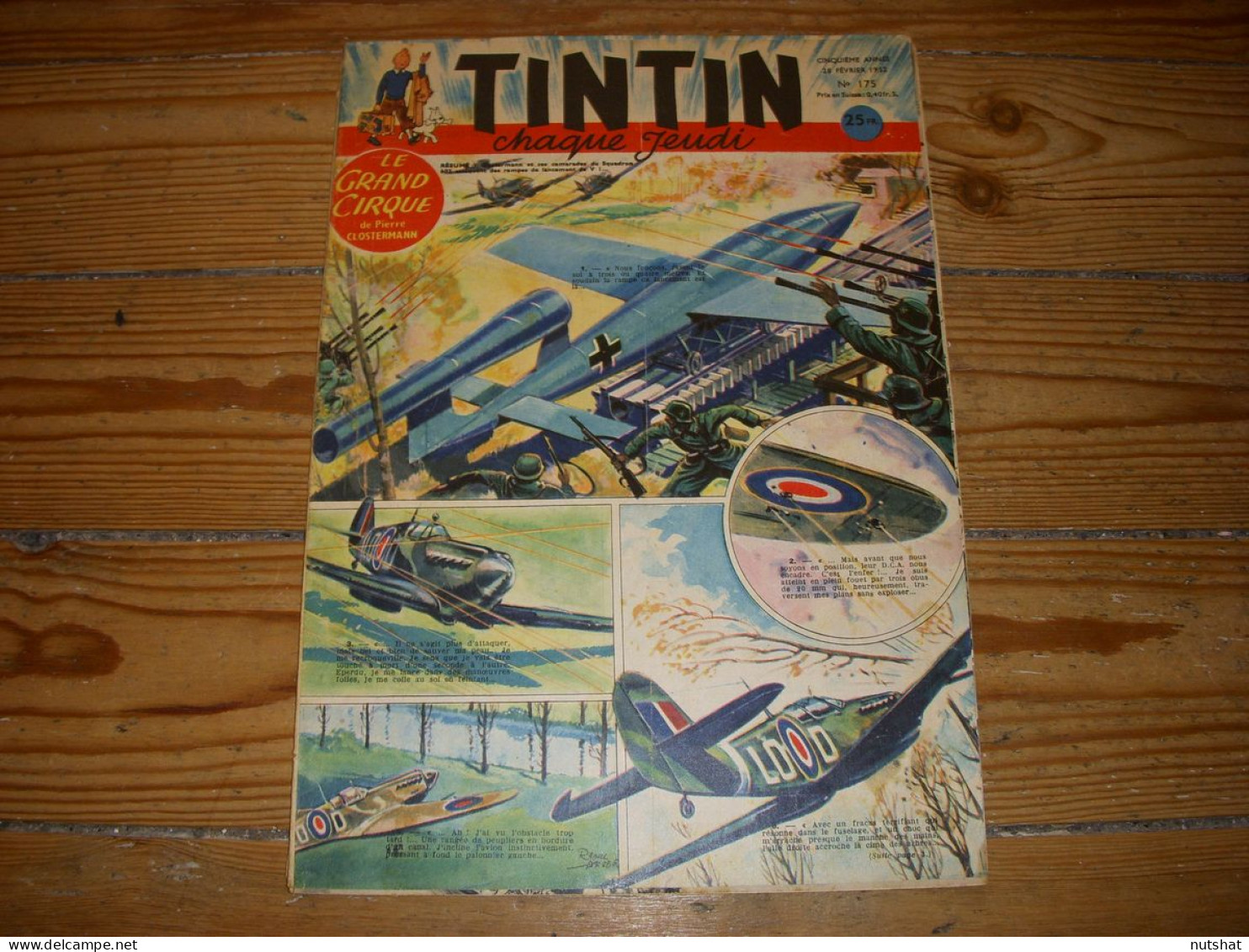 TINTIN 175 28.02.1952 BOXE Laurent DAUTHUILLE Le MYSTERIEUX CONTINENT BLANC - Tintin
