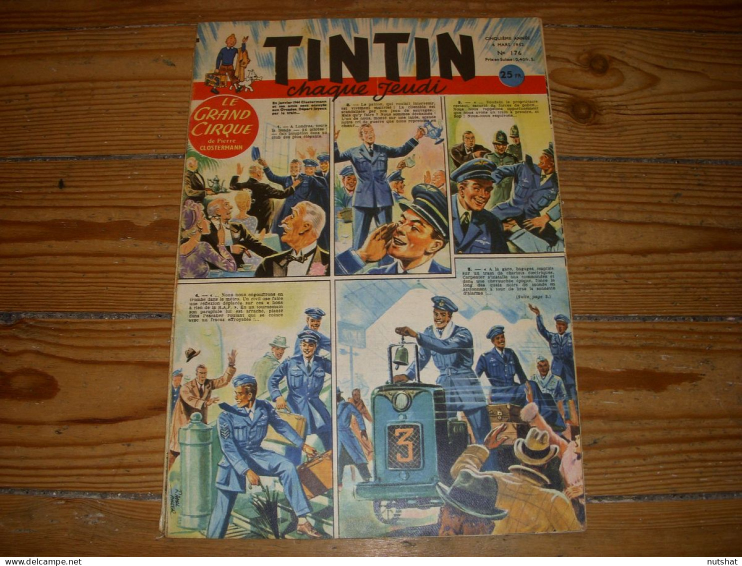 TINTIN 176 06.03.1952 FOOTBALL Rene VIGNAL La LUNETTE ASTRONOMIQUE - Tintin