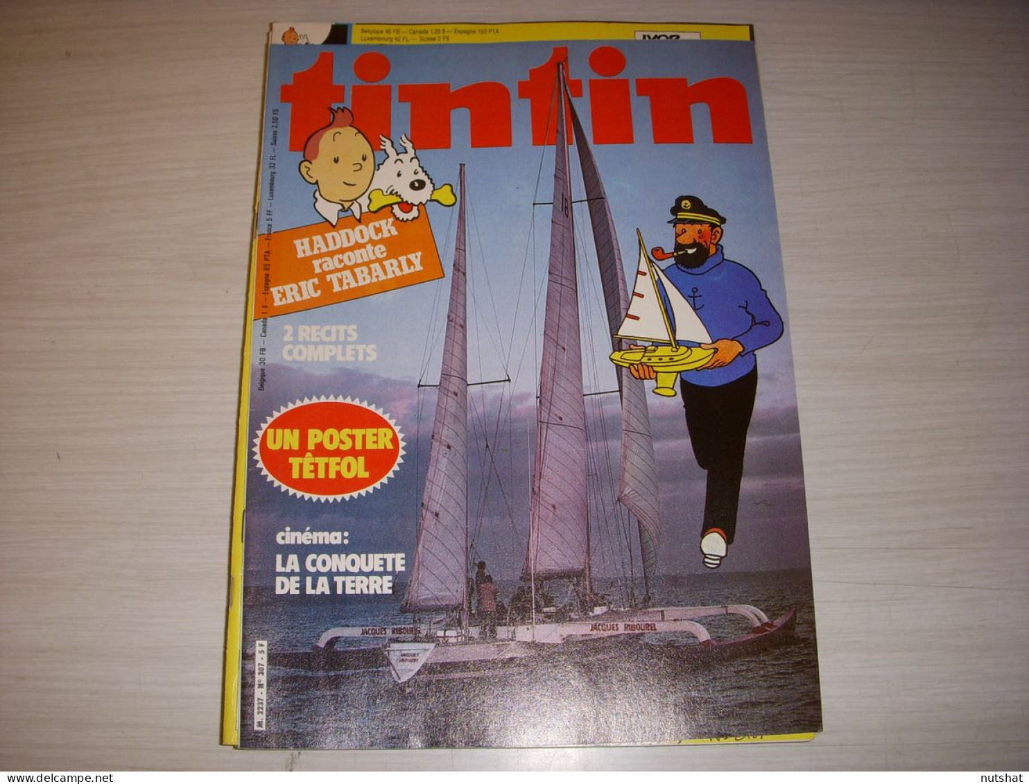 TINTIN 307 14.07.1981 VOILE Eric TABARLY CINEMA La CONQUETE De La TERRE TETFOL - Tintin