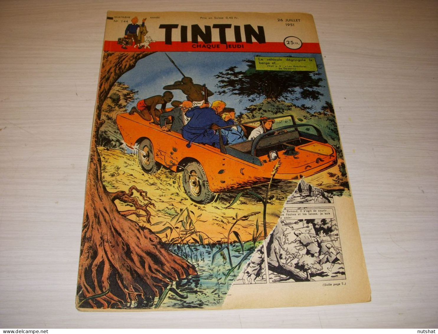 TINTIN 144 26.07.1951 Le FANTOME ESPAGNOL De VANDERSTEEN AUTO Les BABY-CARS - Tintin