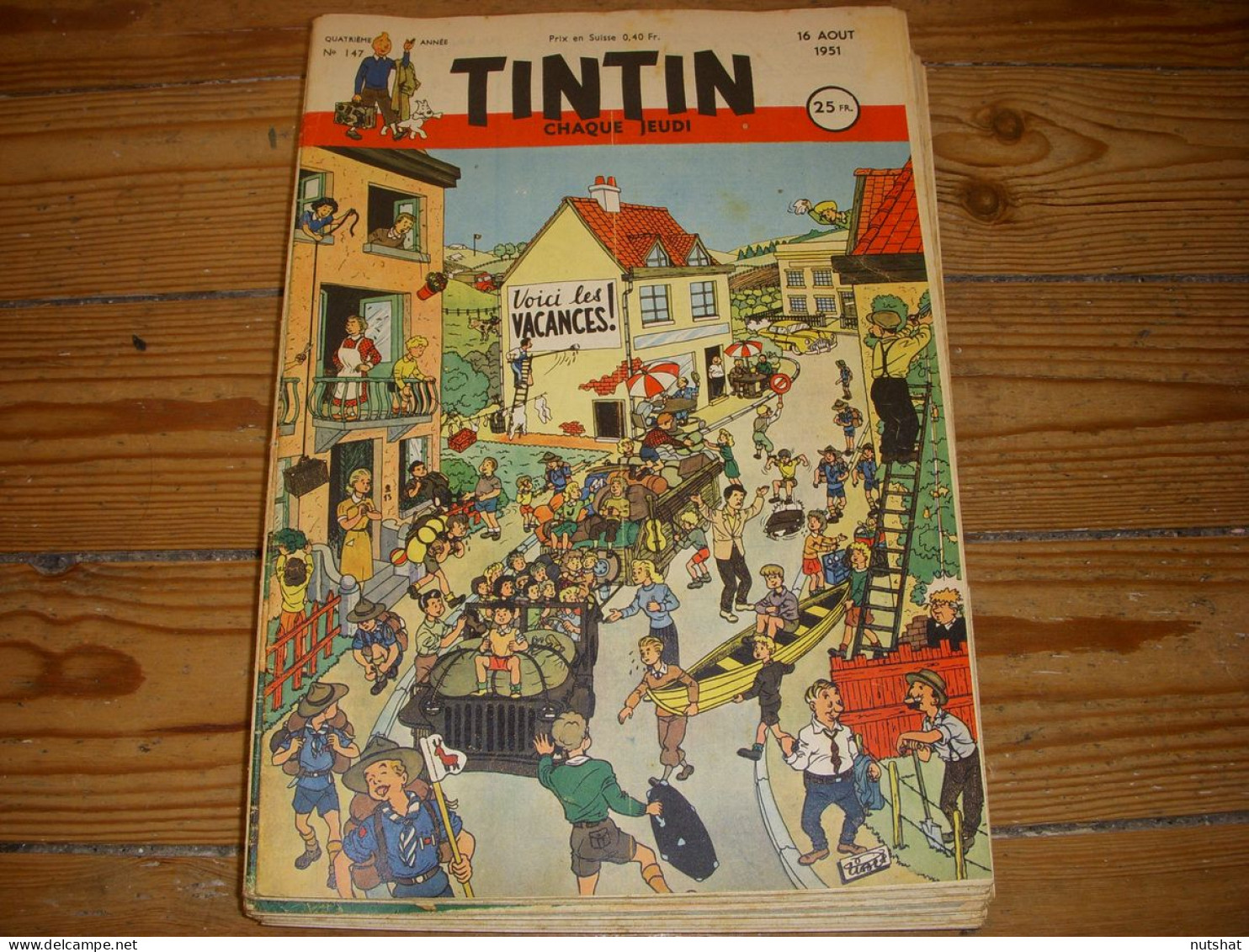 TINTIN 147 16.08.1951 VERS L'AVION AMPHIBIE GUYNEMER Ferdinand De LESSEPS - Tintin